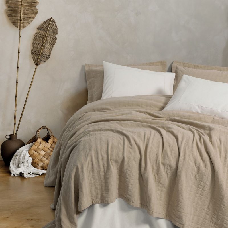 Vilo - Beige – Дупла Пике постелнина