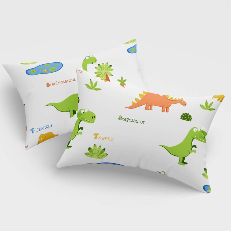 Dinolar - White – Комплет навлаки за перница (2 парчиња)