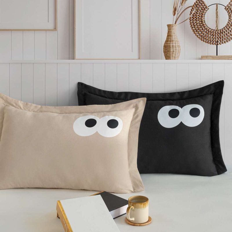 Funny - Black, Brown – Комплет навлаки за перница Оксфорд (2 парчиња)