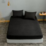 Düzboya - Black – Сет од единечен чаршав со наплака за перница