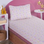 Unicorn Dreams - Beige – Сет од единечен чаршав со наплака за перница