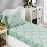 Post - Water Green – Сет од единечен чаршав со наплака за перница