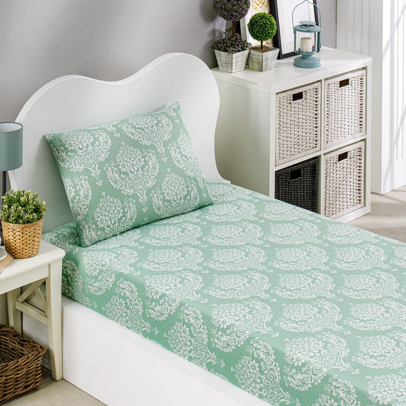 Post - Water Green – Сет од единечен чаршав со наплака за перница