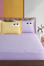 Funny - Lilac – Сет од дупли чаршав(160*200*20) со навлаки за перници