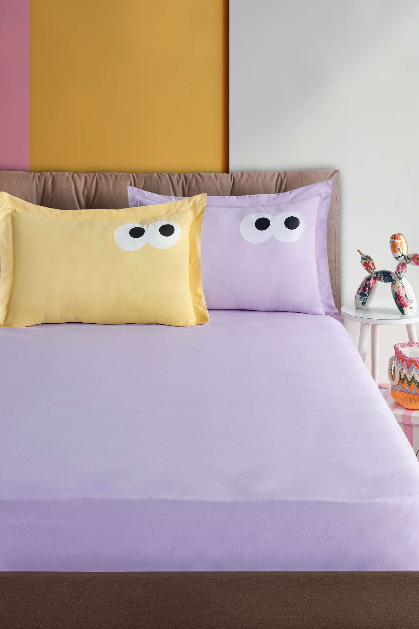 143EPJ055020-201.jpg Funny - Lilac – Сет од дупли чаршав(160*200*20) со навлаки за перници - Image 1