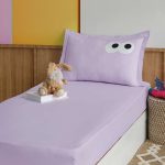 Funny - Lilac – Сет од единечен чаршав со наплака за перница