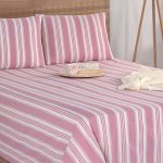 Soft Line - Claret Red – Сет од единечен чаршав со наплака за перница