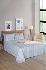 Soft Line - Grey – Сет од единечен чаршав со наплака за перница - Image 3