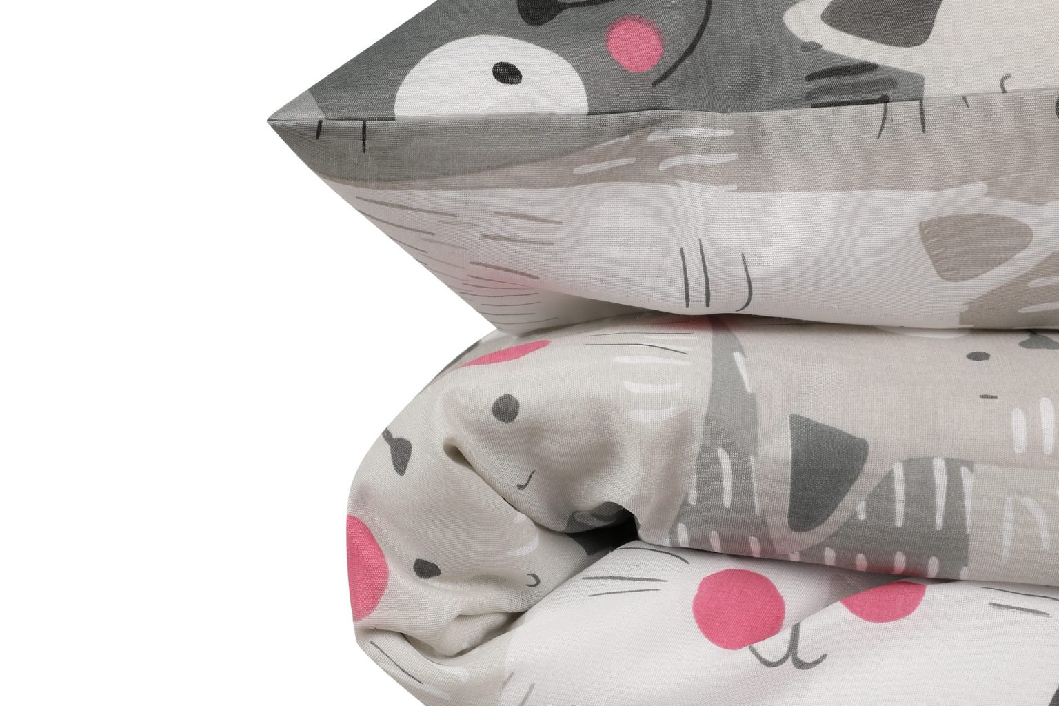 Duvarda Kediler - Grey – Единечна постелнина - Image 4