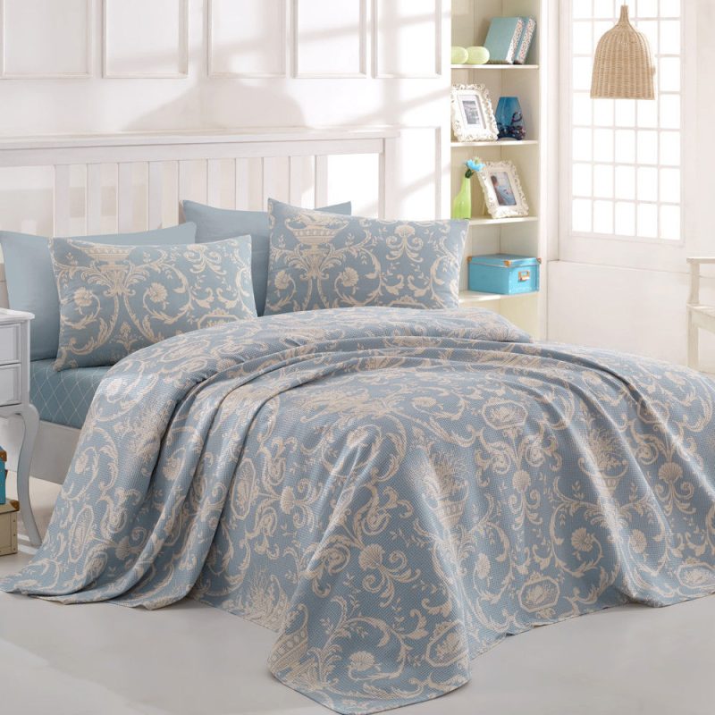 Tuval - Blue – Комплет единечни пике и навлака за перница