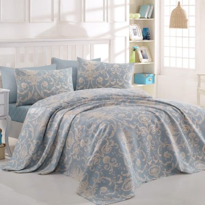 Tuval - Blue – Сет двоен пике и навлака за перница