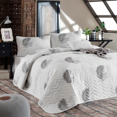 Palma - Grey – Сет Дупли прекривач и навлака за перница