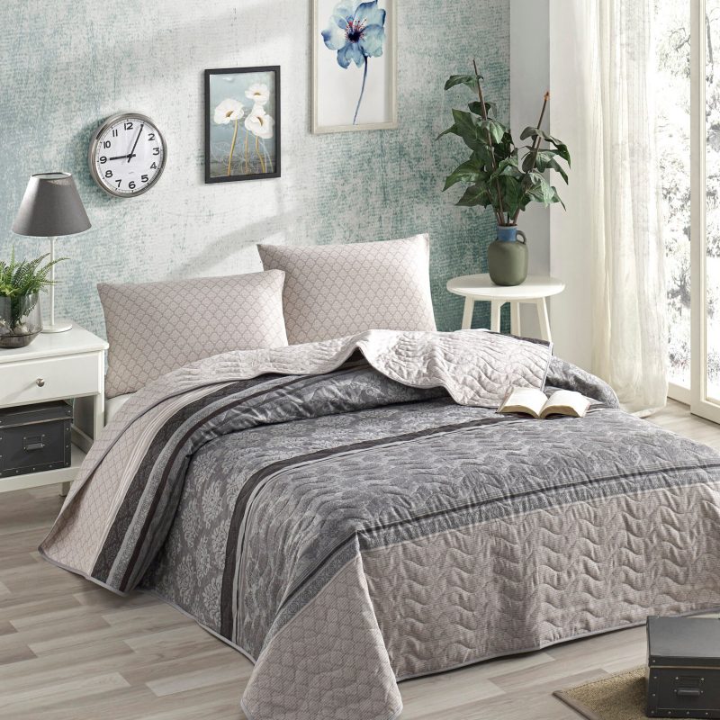 Creative - Grey – Сет Дупли прекривач и навлака за перница