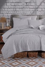 Solid - Grey – Сет Дупли прекривач и навлака за перница - Image 3