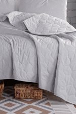 Solid - Grey – Сет Дупли прекривач и навлака за перница - Image 4