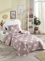 Herz - Dusty Rose – Сет единечен пике прекривач