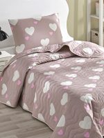 Herz - Dusty Rose – Сет единечен пике прекривач - Image 2
