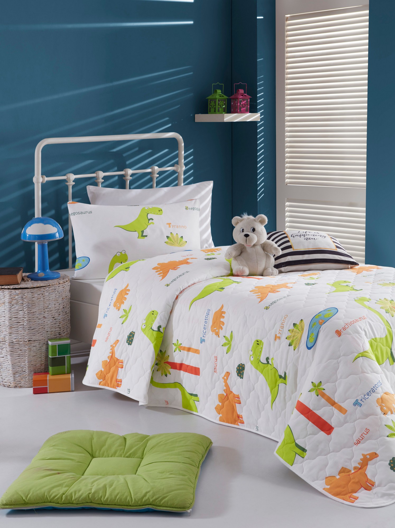 143EPJ775720-201.jpg Dinolar - White – Сет единечен пике прекривач - Image 1