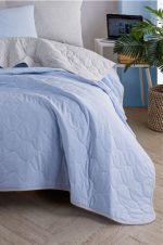 Solid - Light Blue, Grey – Сет единечен пике прекривач - Image 2