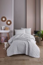 Solid - Grey – Сет единечен пике прекривач