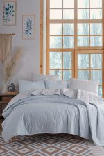 Solid - Light Blue, Grey – Единечен прекривач