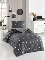 Üçgen - Grey – Сет јорганска навлака и навлака за перница 140*200