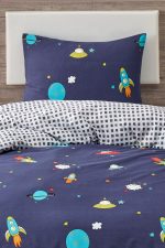 Uzay - Dark Blue – Сет јорганска навлака и навлака за перница 140*200 - Image 2