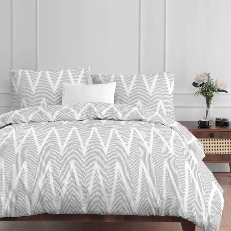 Olivia - Grey – Сет јорганска навлака и навлака за перница 140*200