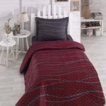 Verda - Claret Red – Сет квилтани единечни пике прекривачи
