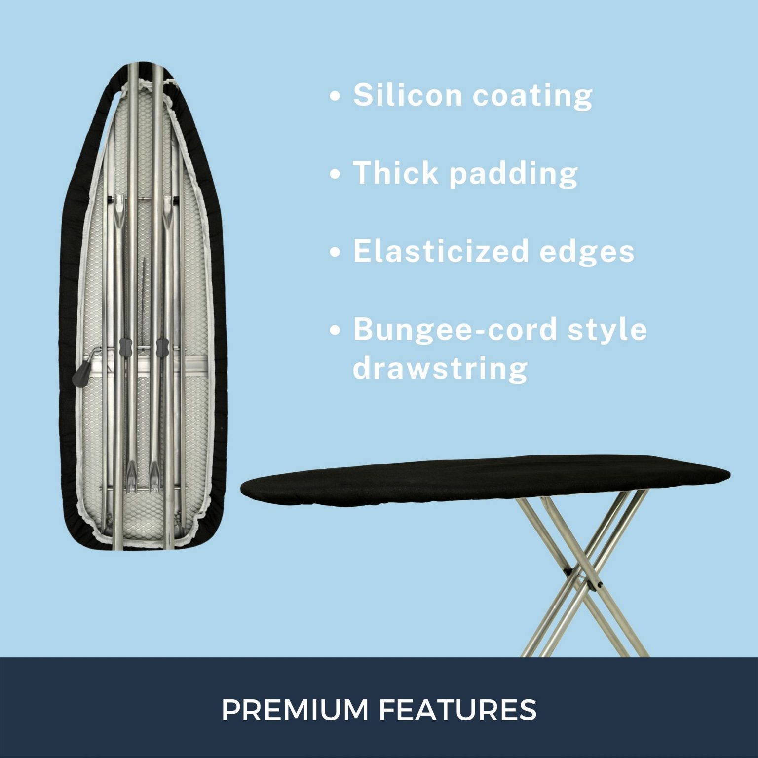 Ibc 15 x 54 - Black – Прекривка за даска за пеглање - Image 3