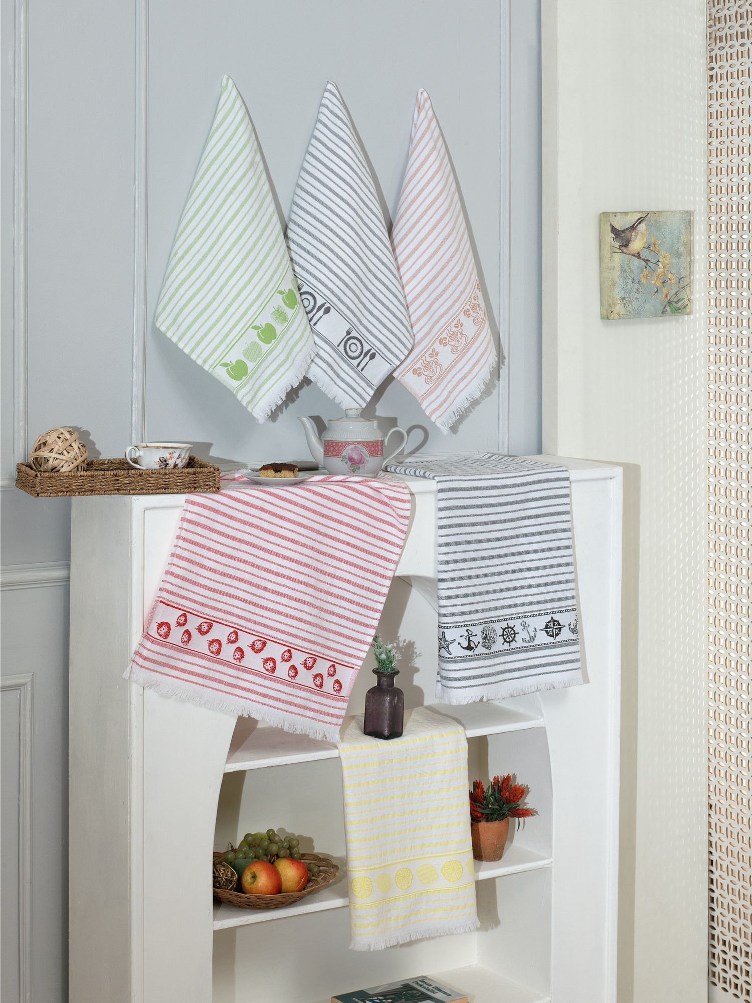 148WTN110420-201.jpg Çilek – Комплет кујнски крпи (6 парчиња) - Image 1