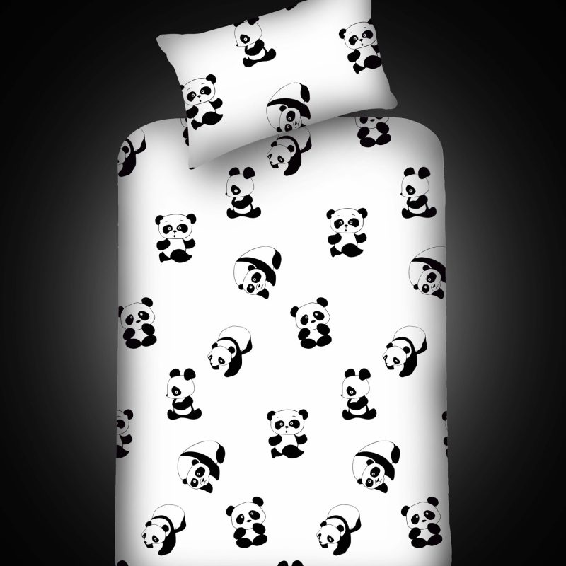 Panda – Сет од единечен чаршав со наплака за перница