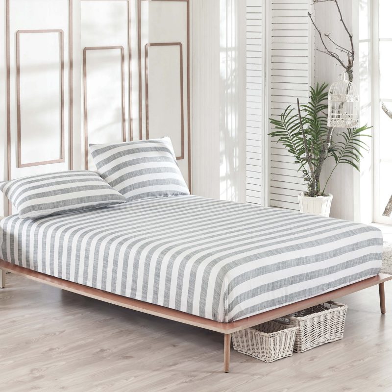 Hook - Grey – Сет од единечен чаршав со наплака за перница