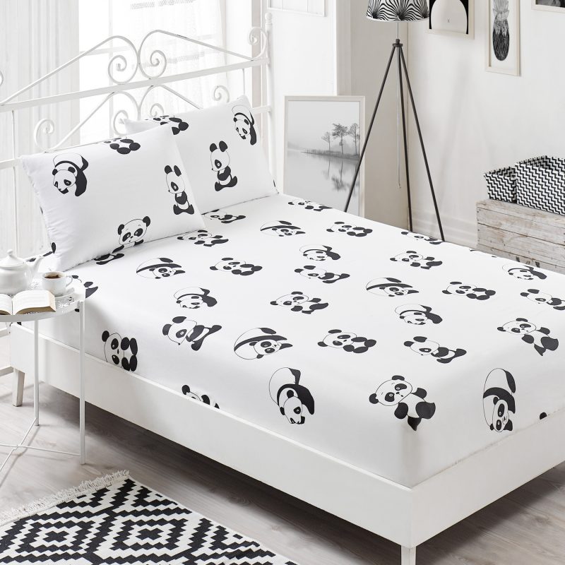Panda – Сет од дупли чаршав(160*200*20) со навлаки за перници