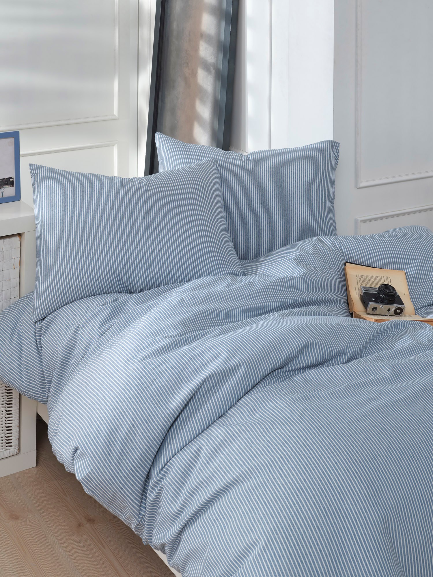 162ELR451620-201.jpg Lizbon - Blue – Сет јорганска навлака и навлака за перница 140*200 - Image 1