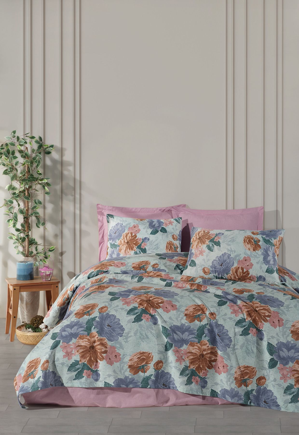 162ELR635520-201.jpg Garden - Green – Сет единечни пике прекривачи - Image 1