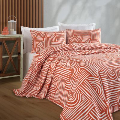 Line Art - Tile Red – Пике прекривач