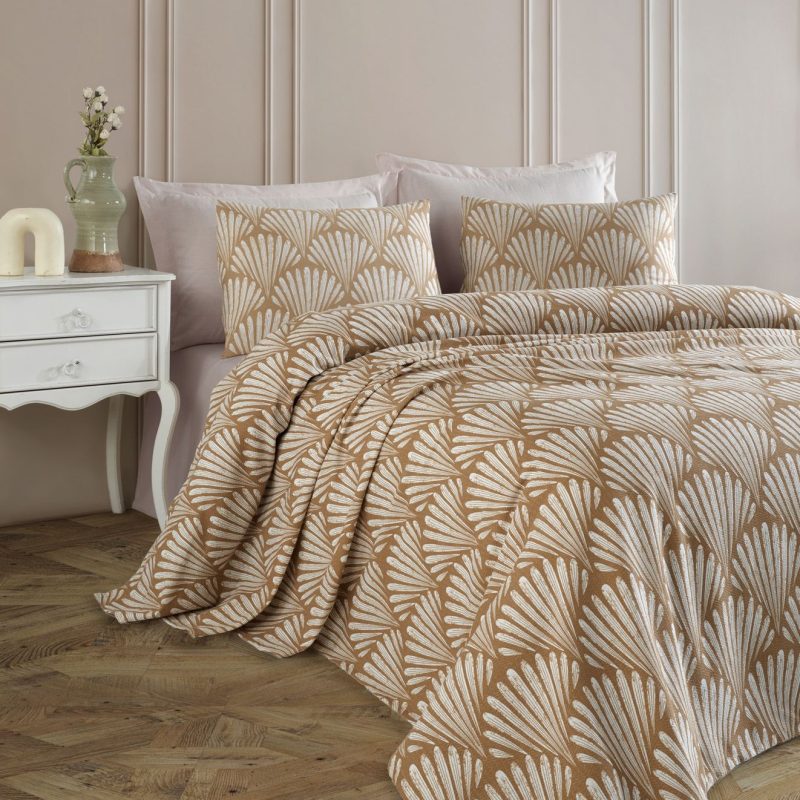 Yelpaze - Brown – Пике прекривач