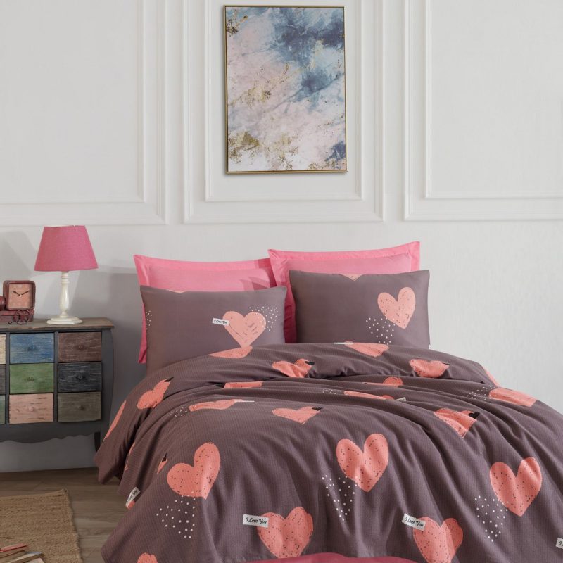 Jana - Pink – Сет двоен пике и навлака за перница