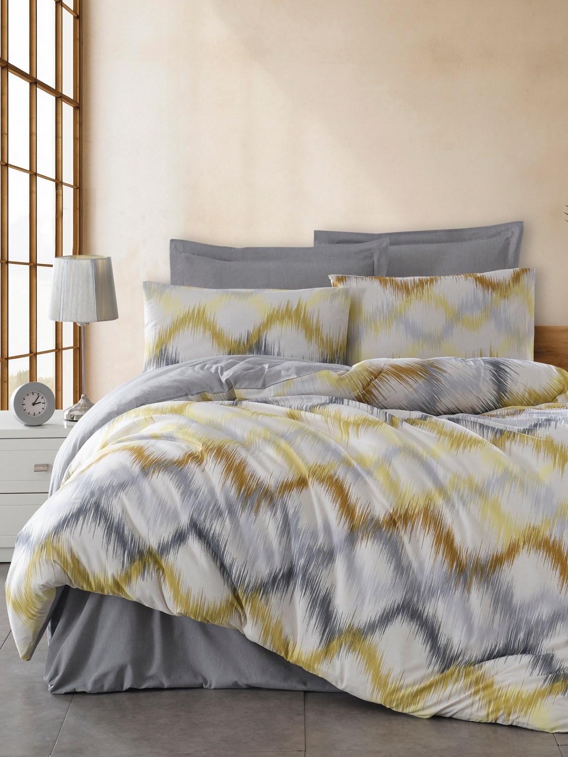 162ELR732920-201.jpg Beat - Grey, Yellow – Единечна постелнина - Image 1