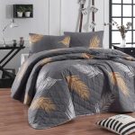 Olivia - Gold, Grey – Комплет двокреветни прекривки Ranforce