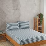 Water Yollu Saten - Green – Сет од дупли чаршав(160*200*20) со навлаки за перници