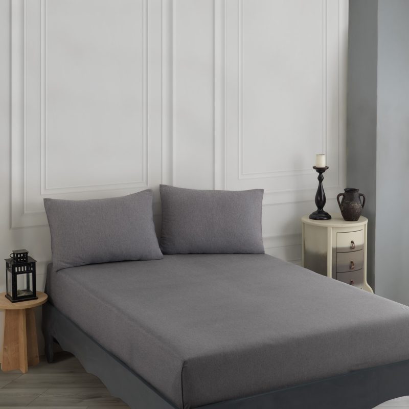 Road Potlu - Black – Сет од единечен чаршав со наплака за перница