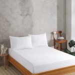 Water Yollu Saten - White – Единечен сет од долен чарпав и навлака за перница