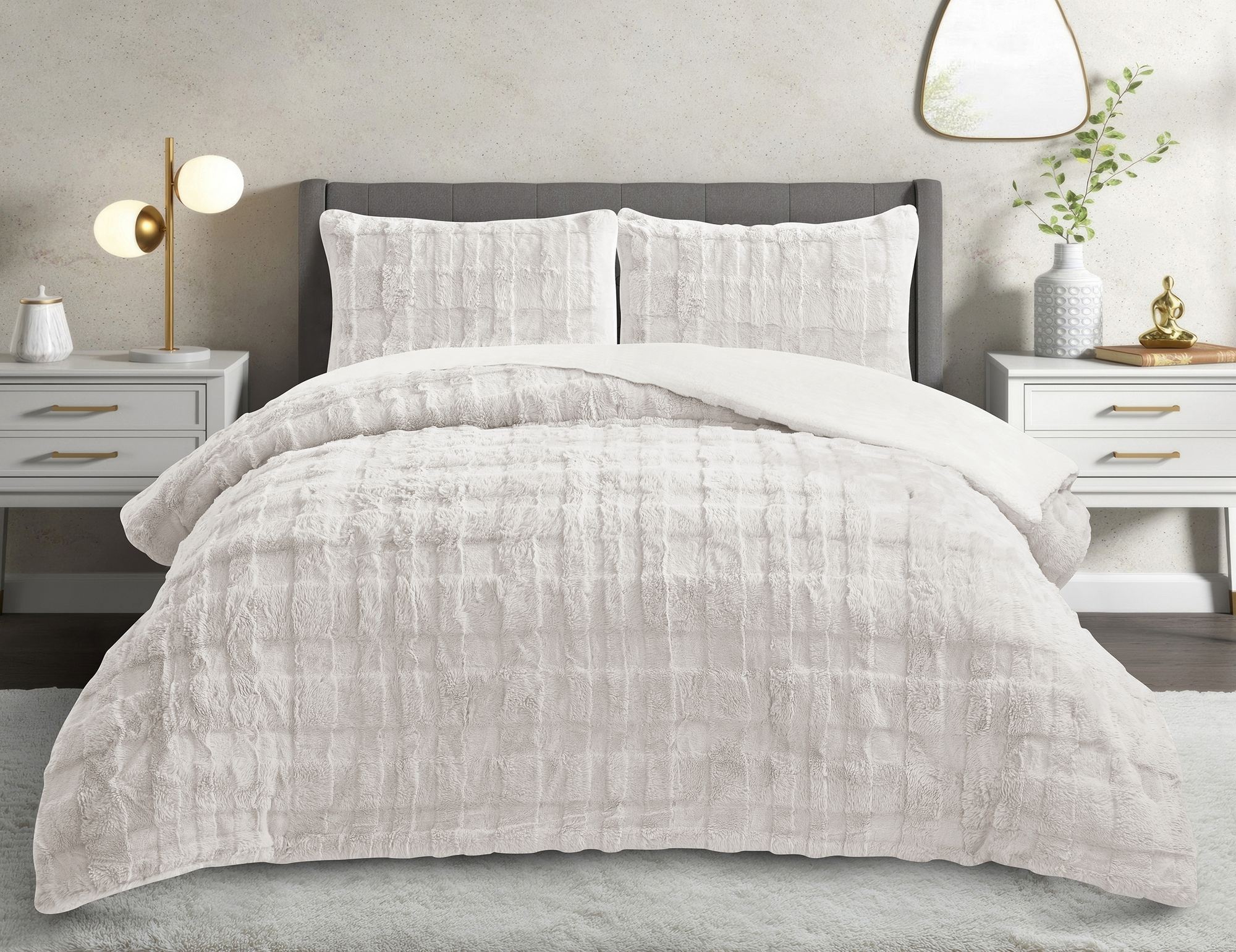 188WTN183520-201.jpg Rabbit - Cream – Сет од прекривач и навлака за перница - Image 1