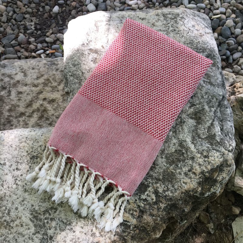 Retro - Red (60 x 110) – Фута (пешкир за плажа)