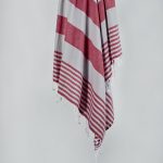 Sultan - Grey, Red – Фута (пешкир за плажа)