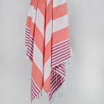 Sultan - Fuchsia, White – Фута (пешкир за плажа)