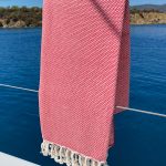 Likya - Red – Фута (пешкир за плажа)