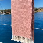 Likya - Tile Red – Фута (пешкир за плажа)